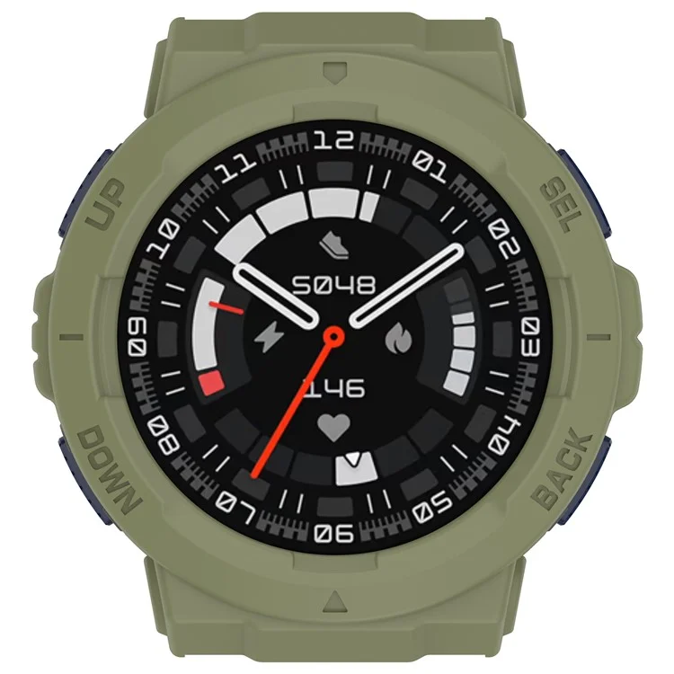 Para Huami Amazfit Active Edge A2212 TPU Smartwatch Case Oco Anti-colisão Estrutura de Proteção - Verde