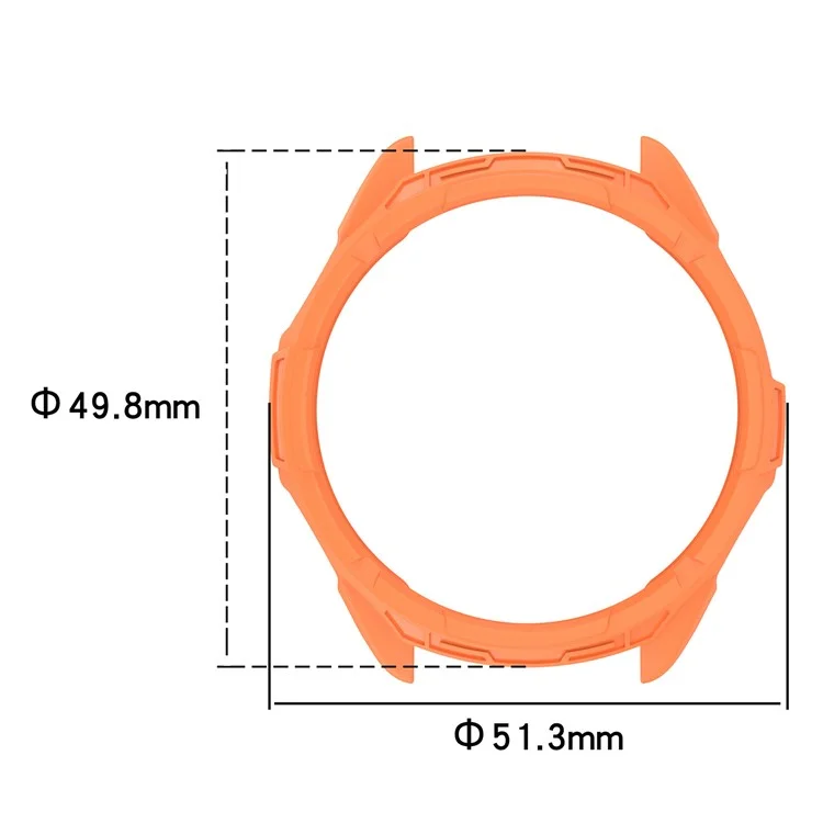 Pour Garmin Quatix 7 Pro Anti-collision Étui de protection en TPU pour montre intelligente - Orange