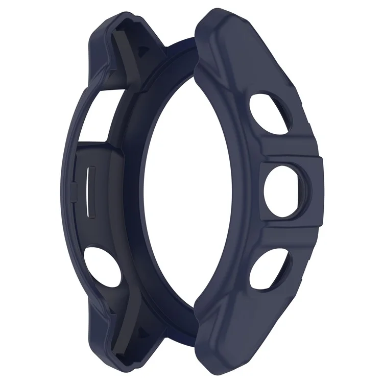For Garmin Quatix 7 Pro Anti-collision TPU Smartwatch Case Hollow Protective Frame - Midnight Blue
