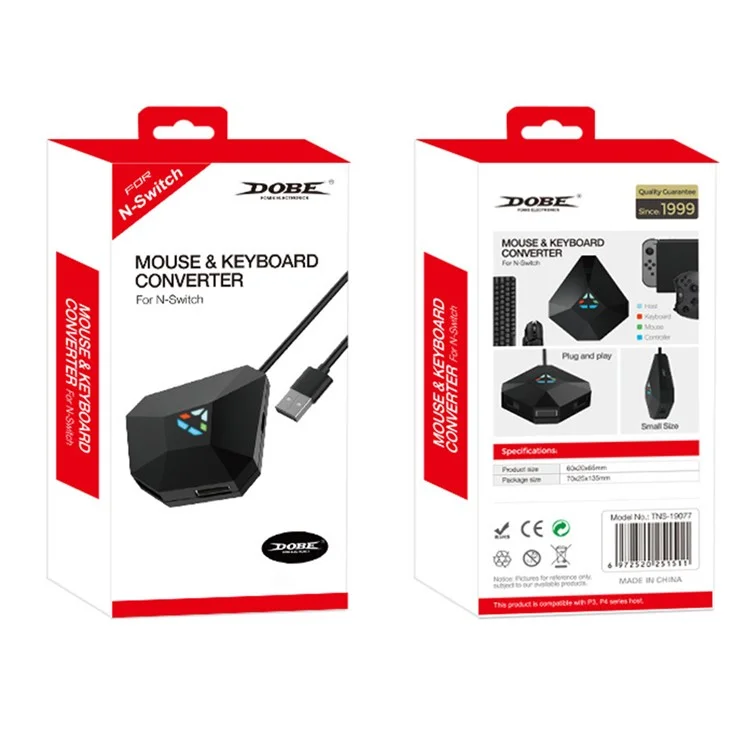 DOBE TNS-19077 Adaptador de teclado / ratón para PS4 PS3 Xbox One 360 Series (CE) 