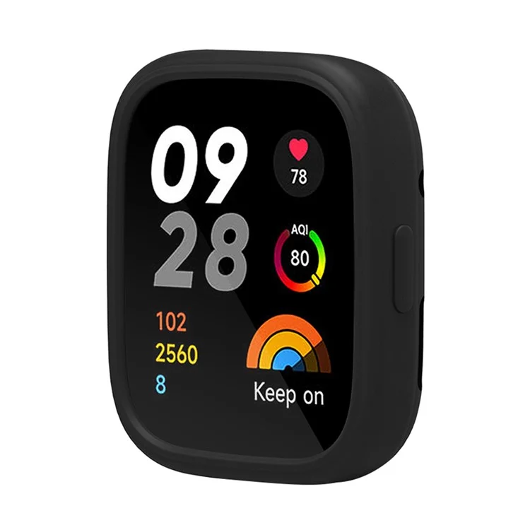 Para Xiaomi Redmi Watch 3 Silicone Case Smart Watch Protective Case Cover - Preto