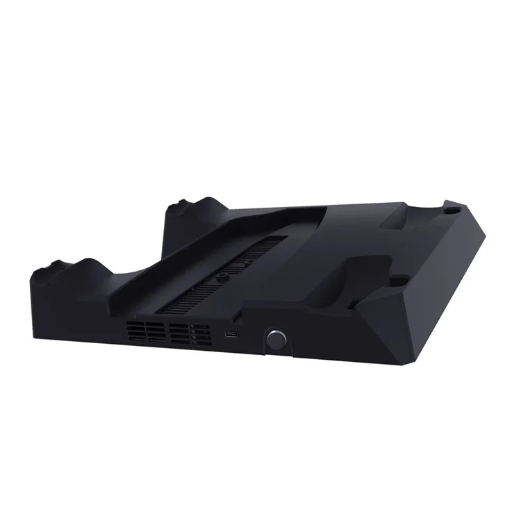 KJH P5D-004 For PS5 Slim / PS5 Multi-function Cooling Fan Charger Base Storage Rack - Black