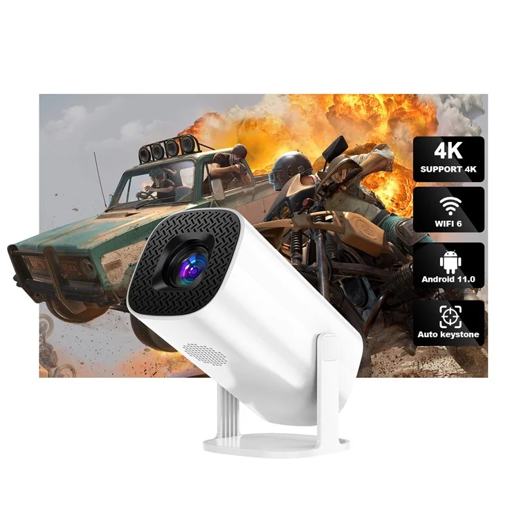 P30 Mini Home 4K Video Projector Dual WiFi Bluetooth-compatible Portable Projector - UK Plug