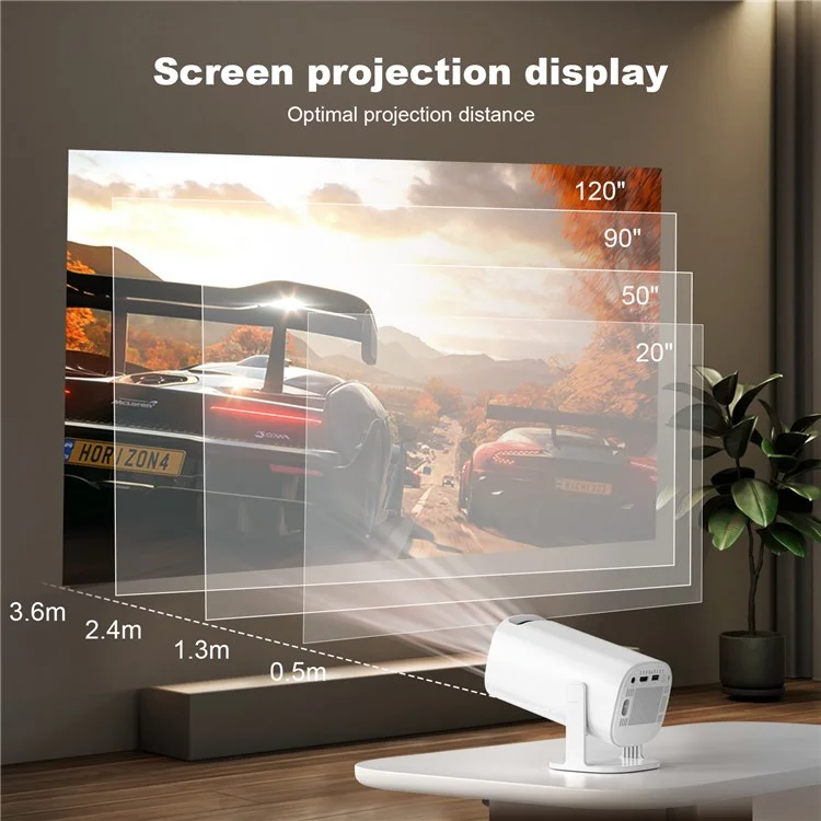 P30 Mini Home 4K Video Projector Dual WiFi Bluetooth-compatible Portable Projector - UK Plug