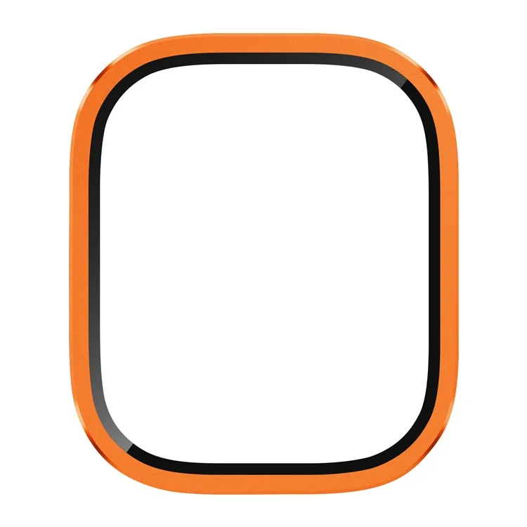 Para Apple Watch Ultra 49mm / Ultra 2 49mm Case Aluminum Alloy Watch Cover with Tempered Glass Film - Orange