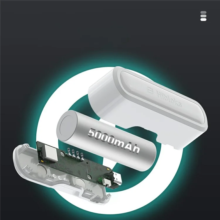 HIBLOKS 5000mAh Magnetisches Powerbank für Quest 2 / 3, Pico 2 / 3 Externe Batterie mit Ladedock