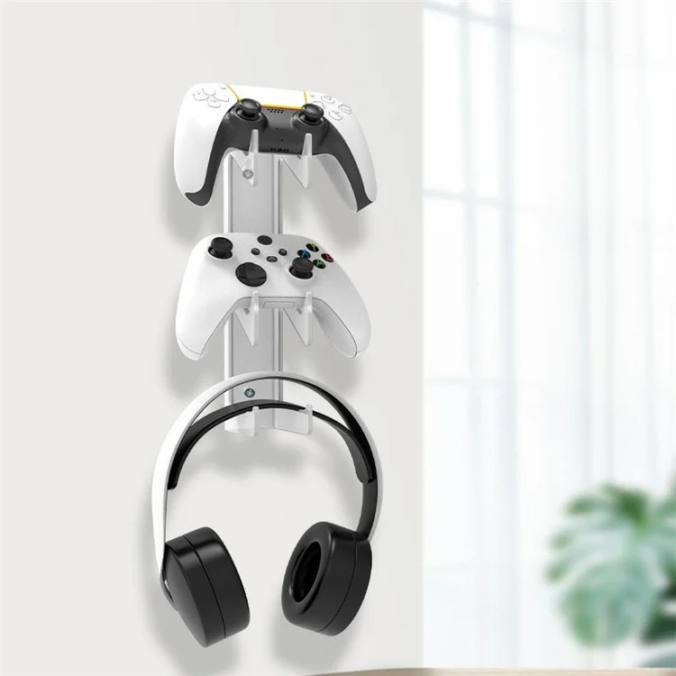 IPLAY Para PS5 / PS4 / Xbox / Switch Suporte para Controle de Jogo Montado na Parede Suporte para Fone de Ouvido