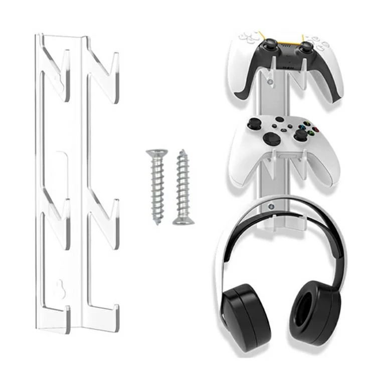 IPLAY Para PS5 / PS4 / Xbox / Switch Suporte para Controle de Jogo Montado na Parede Suporte para Fone de Ouvido