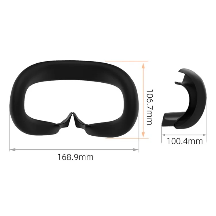 For Meta Quest 3 VR Headset Silicone Face Mask + Lens Protective Cover + 2 Rocker Cap - Black