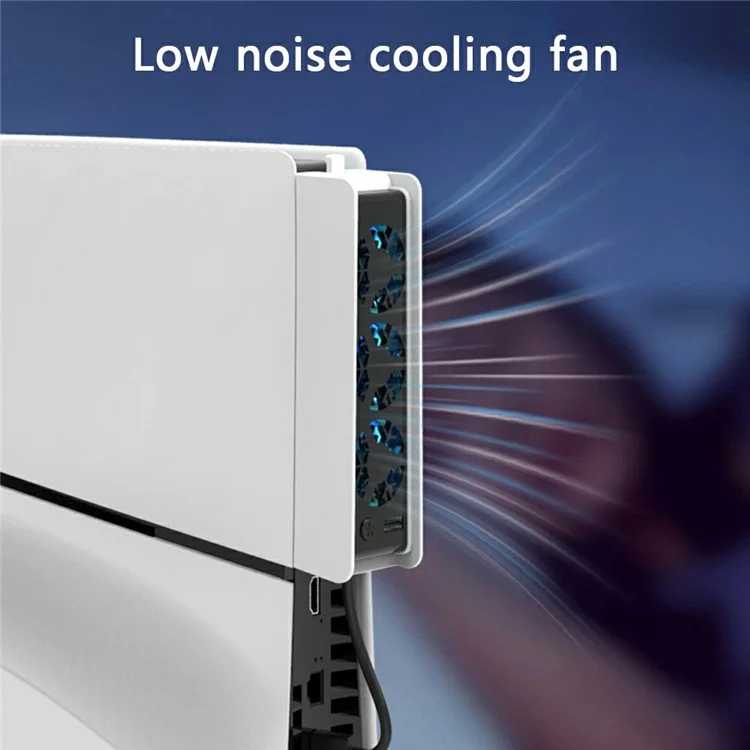 IPEGA PG-P5S004 Cooling Fan for PS5 Slim Console 3 Speeds Adjustable Cooler Fan with LED Light