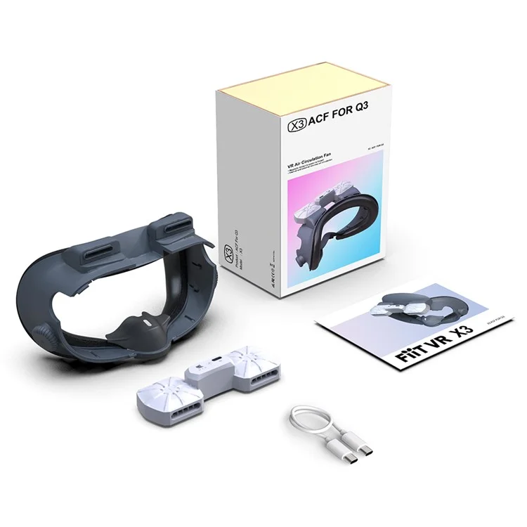 Almohadilla de circulación de aire FIIT VR X3 compatible con la espuma de cuero de repuesto de Meta Quest 3