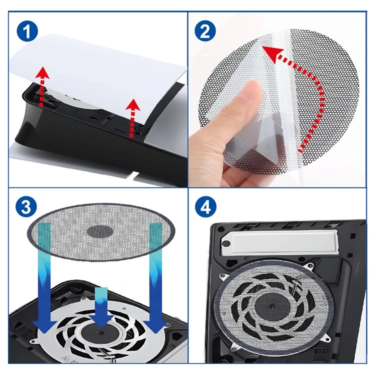 IPEGA PG-P5S037 2-Pack Lüfterstaub-Filter für Sony P5 Slim Digital / Disc Edition Spielekonsole Staubschutz-Netz