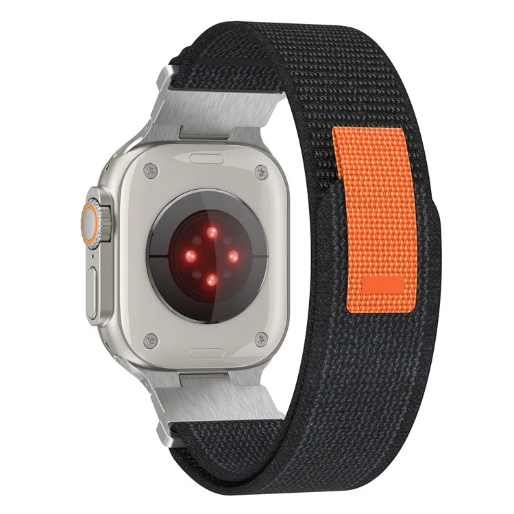 Для Apple Watch 10 46 мм / Ultra 2 / Ultra 49 мм / 9 8 7 45 мм / SE (2023) SE (2022) SE 6 5 4 44 мм / 3 2 1 42 мм Trail Loop нейлоновый ремешок - черный