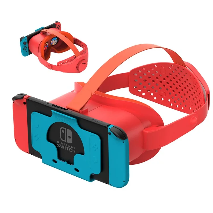 DEVASO For Nintendo Switch VR Headset with Adjustable Head Strap, Version 3.0 - Orange+Blue