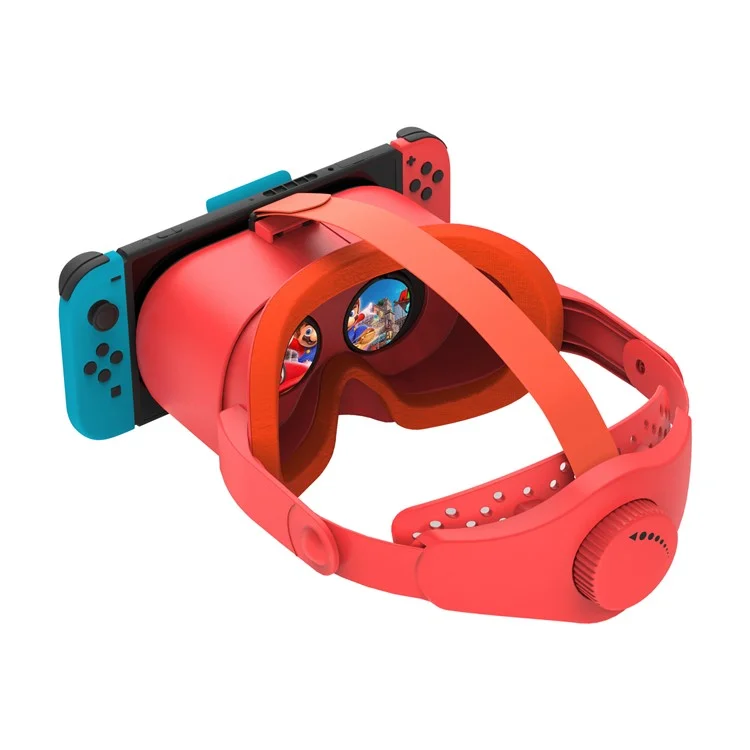 DEVASO For Nintendo Switch VR Headset with Adjustable Head Strap, Version 3.0 - Orange+Blue