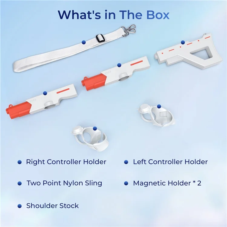 DEVASO Per Meta Quest 3 VR Supporto Magnetico per Controller di Gioco - Bianco
