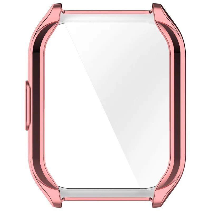 For Haylou Watch 2 Pro / LS02 Pro Watch Case All-inclusive Soft TPU Protective Cover - Electroplating Pink Gold