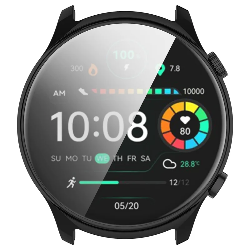 Watch Case for Haylou Solar Plus RT3 / Solar Plus LS16 All-inclusive TPU Protective Cover - Electroplating Black