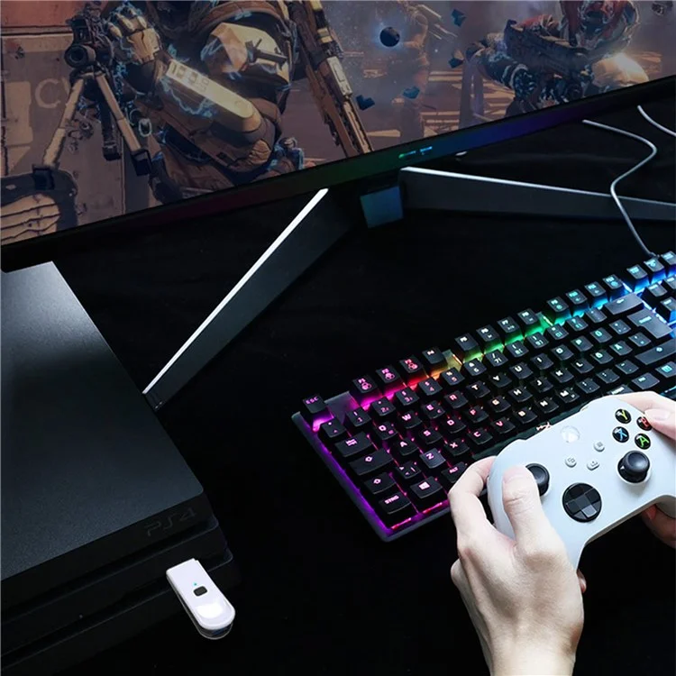 TOPWOLF HS-SW470 Game Controller Adapter Bluetooth-compatible Gamepad Converter for PS5 / PS3 / PS4 / Nintendo Switch Pro / Xbox One