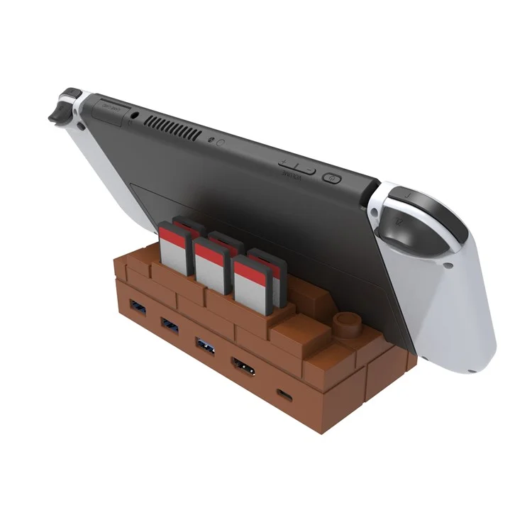 HS-SW480 Per Nintendo Switch / Switch OLED TV Dock Stazione di ricarica con USB, uscita HD video, uscite Type-C - Marrone