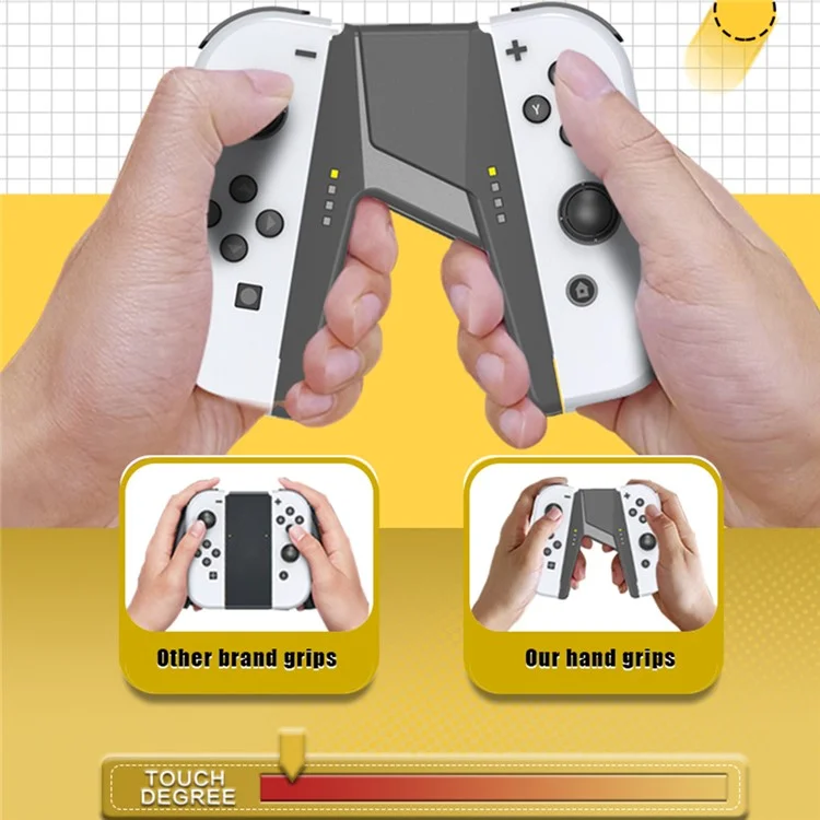 TOPWOLF HS-SW385 Pour Nintendo Switch OLED Joy-Con Contrôleur de jeu Poignée de chargement - Noir