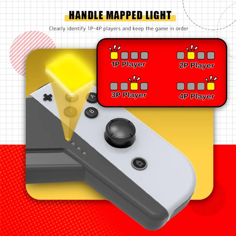 TOPWOLF HS-SW385 Pour Nintendo Switch OLED Joy-Con Contrôleur de jeu Poignée de chargement - Noir