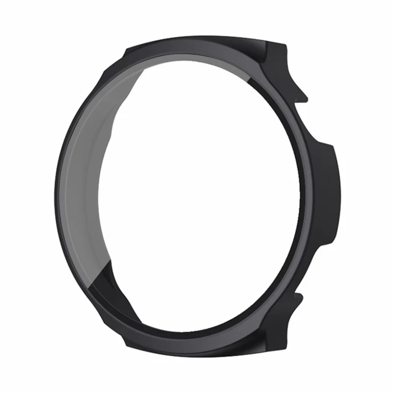 For Aigo Smart Watch V8 Watch Case Hard PC Scratch-Proof Protective Cover with Tempered Glass Film - Black