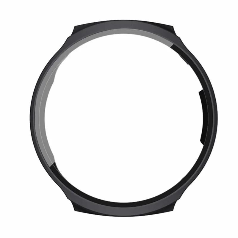 For Aigo Smart Watch V8 Watch Case Hard PC Scratch-Proof Protective Cover with Tempered Glass Film - Black