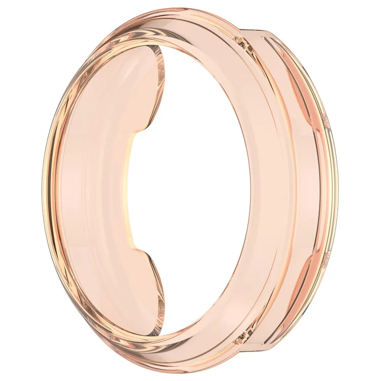 Pour Garmin Lily 2 Hollow-Out Shockproof TPU Watch Frame Case Smartwatch Protector - Rose transparent