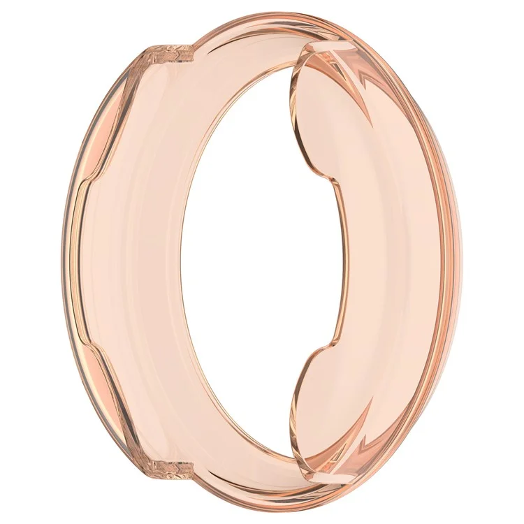 Pour Garmin Lily 2 Hollow-Out Shockproof TPU Watch Frame Case Smartwatch Protector - Rose transparent