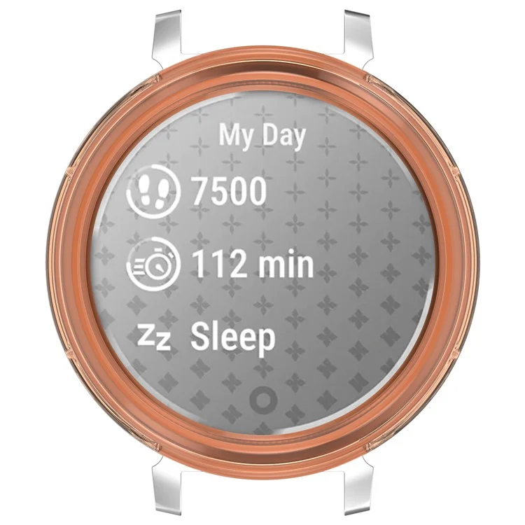 Pour Garmin Lily 2 Hollow-Out Shockproof TPU Watch Frame Case Smartwatch Protector - Rose transparent