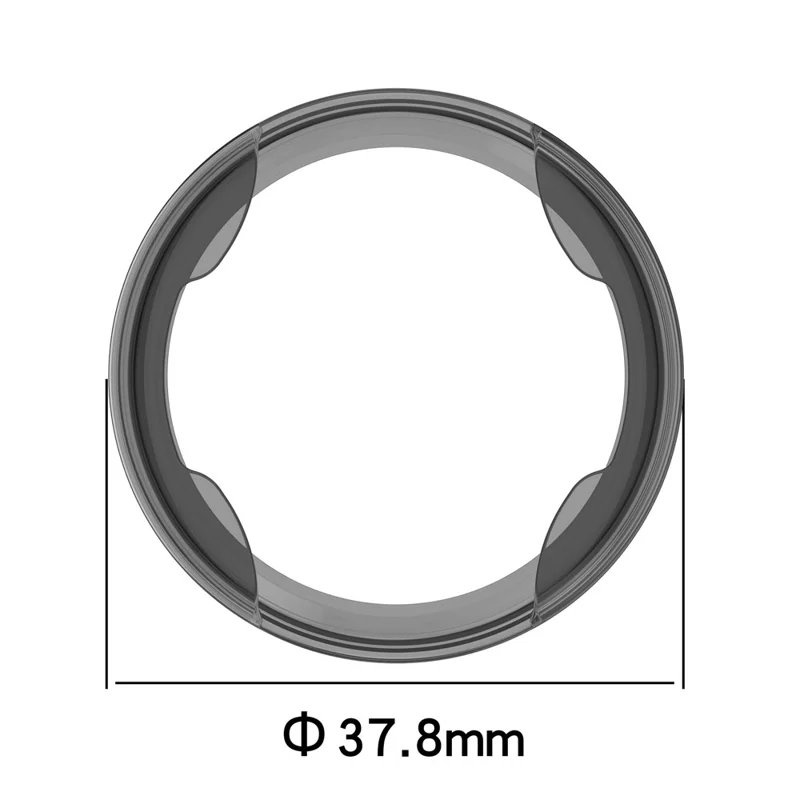 Transparante paarse TPU-hoesje met open frame voor Garmin Lily 2, stootvaste beschermer voor smartwatch