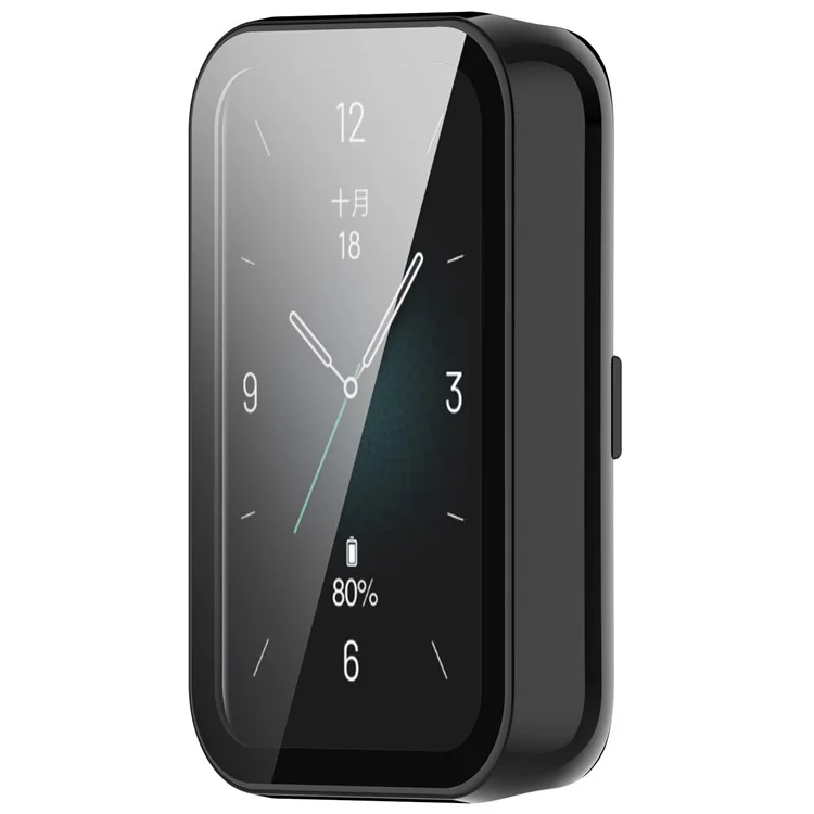Pour Honor Band 9 Hard PC Watch Case Scratch Proof Cover with Tempered Glass Screen Film - Noir