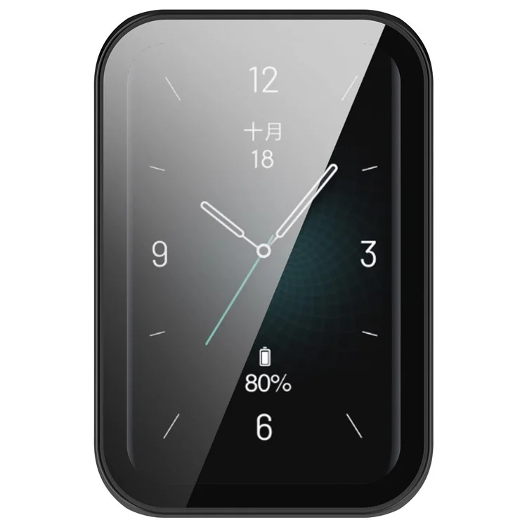 Pour Honor Band 9 Hard PC Watch Case Scratch Proof Cover with Tempered Glass Screen Film - Noir
