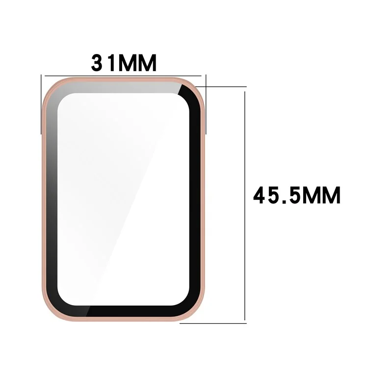Pour Honor Band 9 Hard PC Watch Case Scratch Proof Cover with Tempered Glass Screen Film - Noir