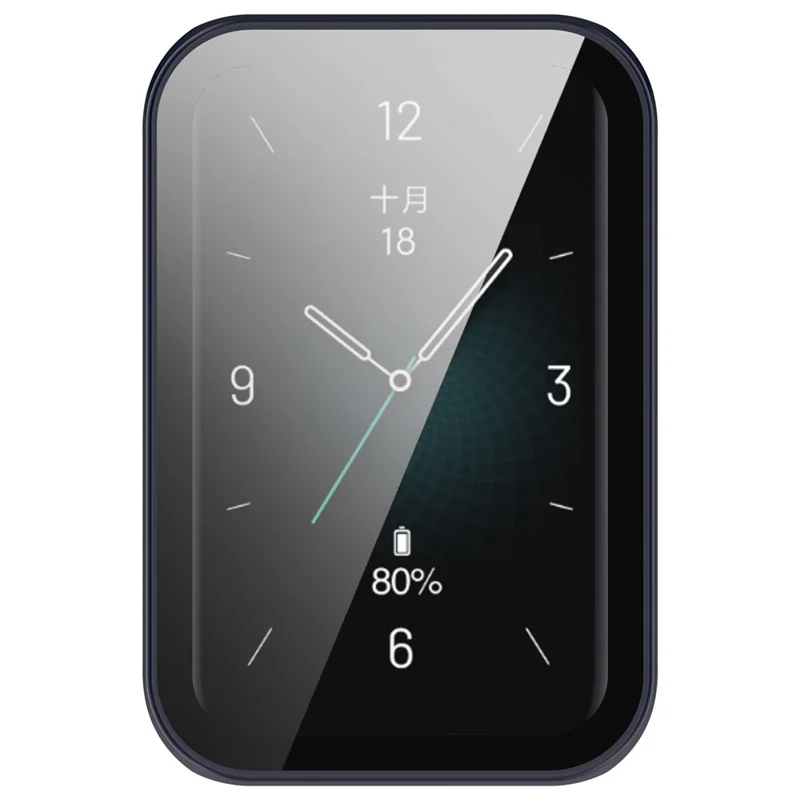 For Honor Band 9 Hard PC Watch Case Scratch Proof Cover with Tempered Glass Screen Film - Dark Blue