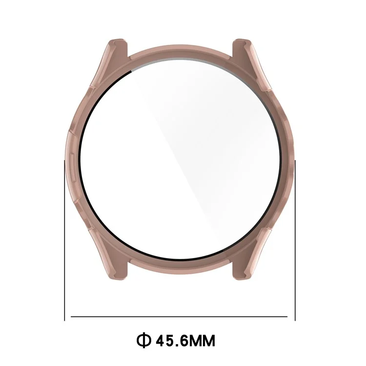 Für Garmin Forerunner 165 / Forerunner 165 Music Hard PC Cover Watch Case mit gehärtetem Glas-Displayschutzfilm - Schwarz