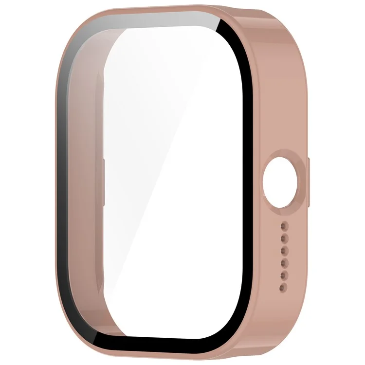 For Nothing CMF Watch Pro (D395) Capa Protetora de Relógio PC+Película de Vidro Temperado Caso Protetor de Relógio Anti-Queda - Sakura Pink