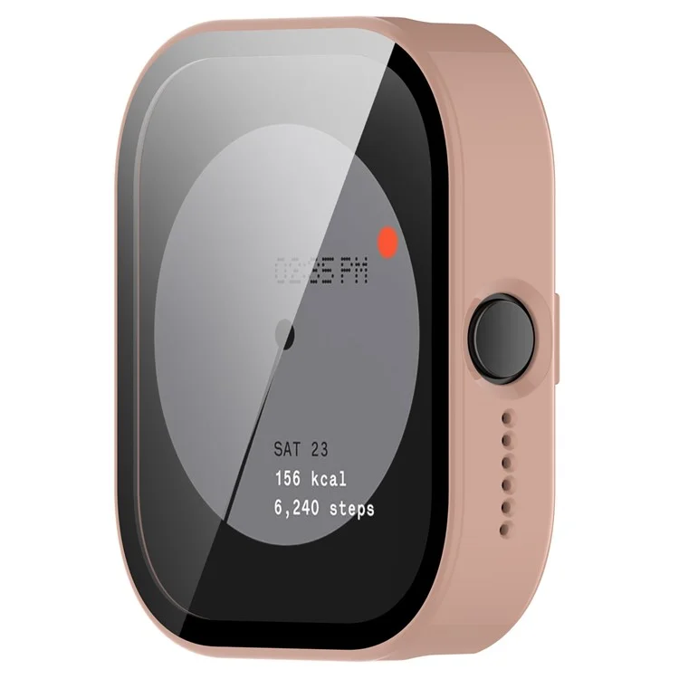 For Nothing CMF Watch Pro (D395) Capa Protetora de Relógio PC+Película de Vidro Temperado Caso Protetor de Relógio Anti-Queda - Sakura Pink