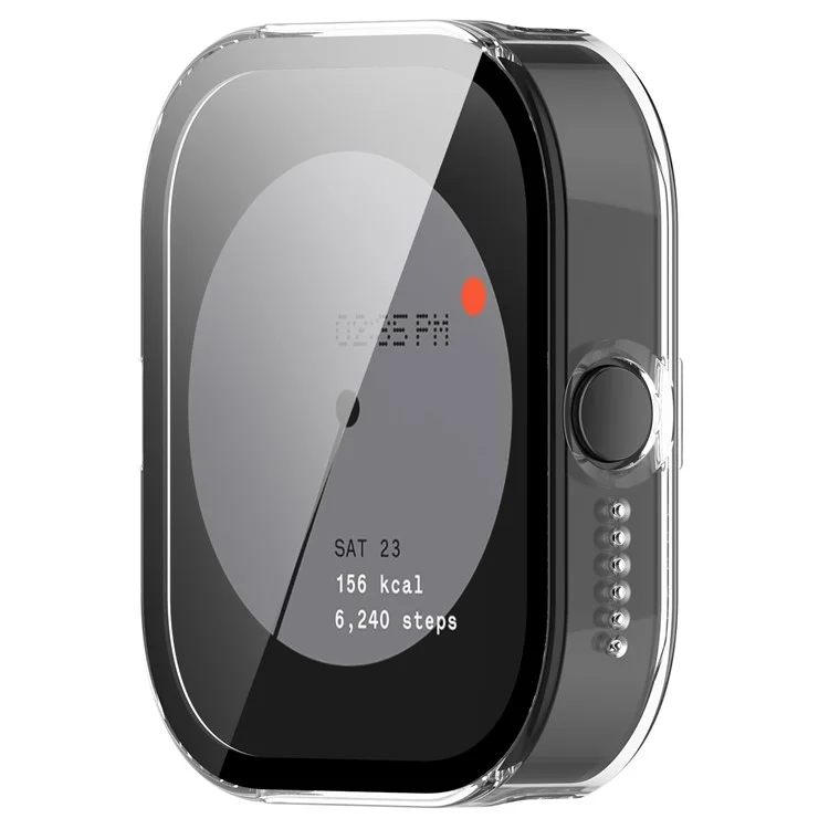 For Nothing CMF Watch Pro (D395) Watch Cover PC+Tempered Film Watch Protective Case Anti-Drop Protection - Transparent White