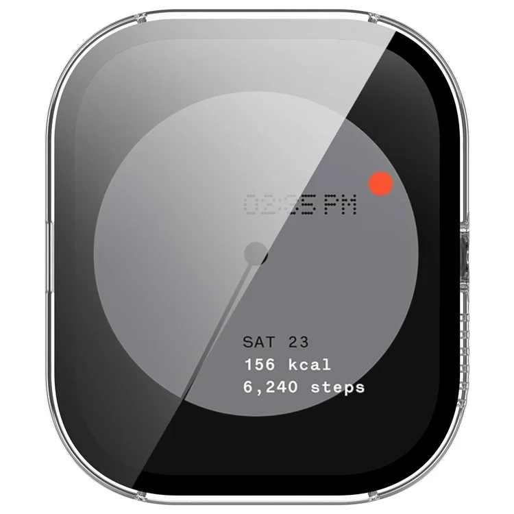 For Nothing CMF Watch Pro (D395) Watch Cover PC+Tempered Film Watch Protective Case Anti-Drop Protection - Transparent White