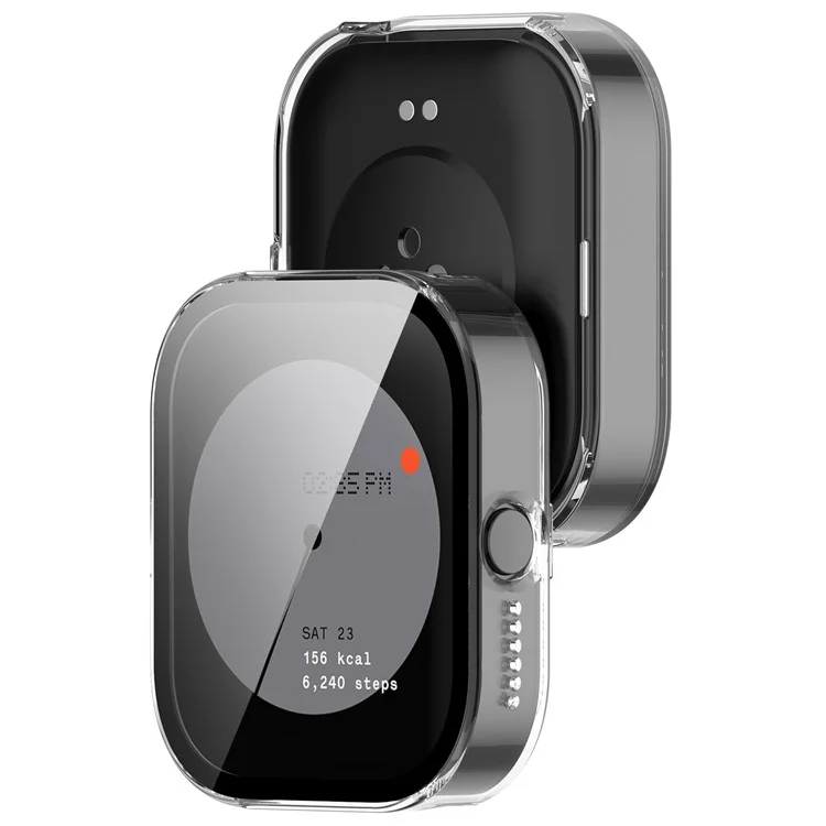 For Nothing CMF Watch Pro (D395) Watch Cover PC+Tempered Film Watch Protective Case Anti-Drop Protection - Transparent White