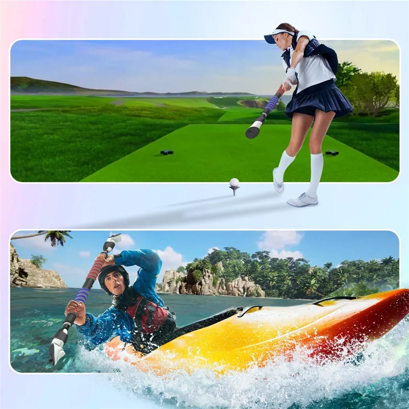 STARTRC GAMES For Meta Quest 3 / 3S VR Glasses Soft Sponge Grip Golf Game Controller - Black