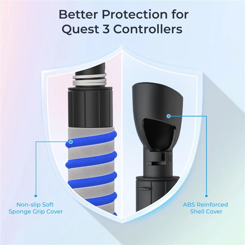 STARTRC GAMES For Meta Quest 3 / 3S VR Glasses Soft Sponge Grip Golf Game Controller - Black