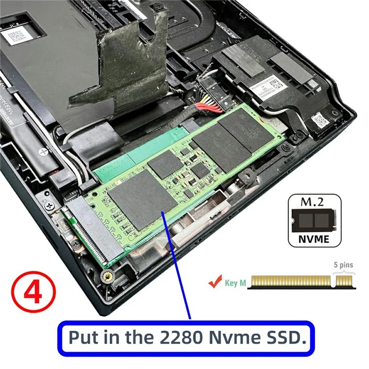 EP-038 For Lenovo Legion Go Game Boy NGFF NVME M-Key 22x42mm to 22x80mm Male to Female Extension SSD Adapter