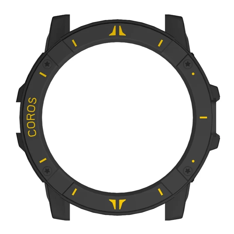 غطاء واقي لساعة Coros Vertix 2 مصنوع من مادة البولي كربونات - أسود + أصفر