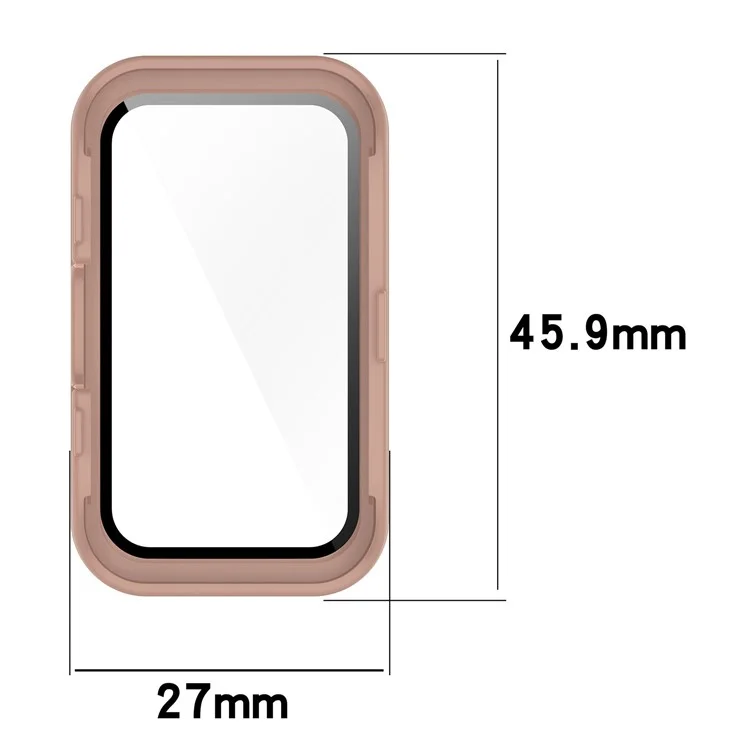 Per Huawei Band 8 / 8 NFC / 9 / 9 NFC Custodia rigida in PC con pellicola protettiva in vetro temperato per lo schermo dell'orologio - Nero
