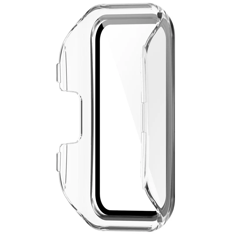 Pour Huawei Band 8 / 8 NFC / 9 / 9 NFC Étui de montre en PC dur avec film de protection d'écran en verre trempé - Blanc transparent