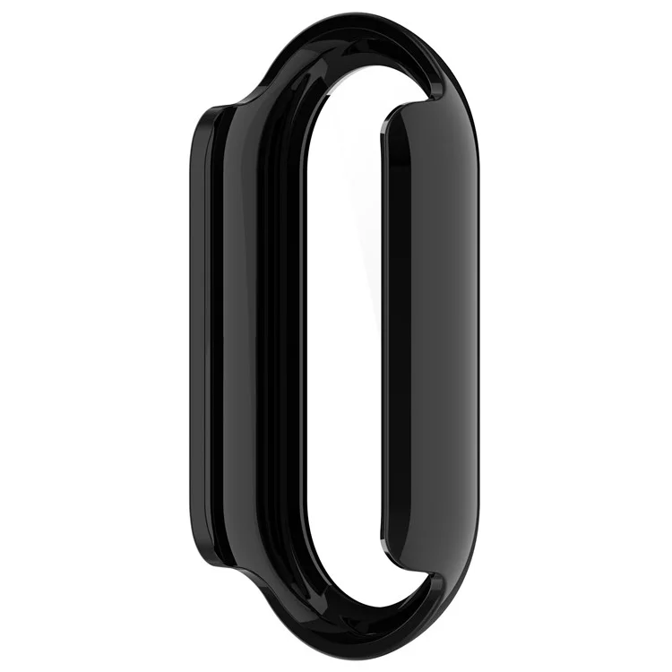 For Xiaomi Smart Band 8 / 8 NFC PC Case+Glossy Style Tempered Glass Screen Protector - Black