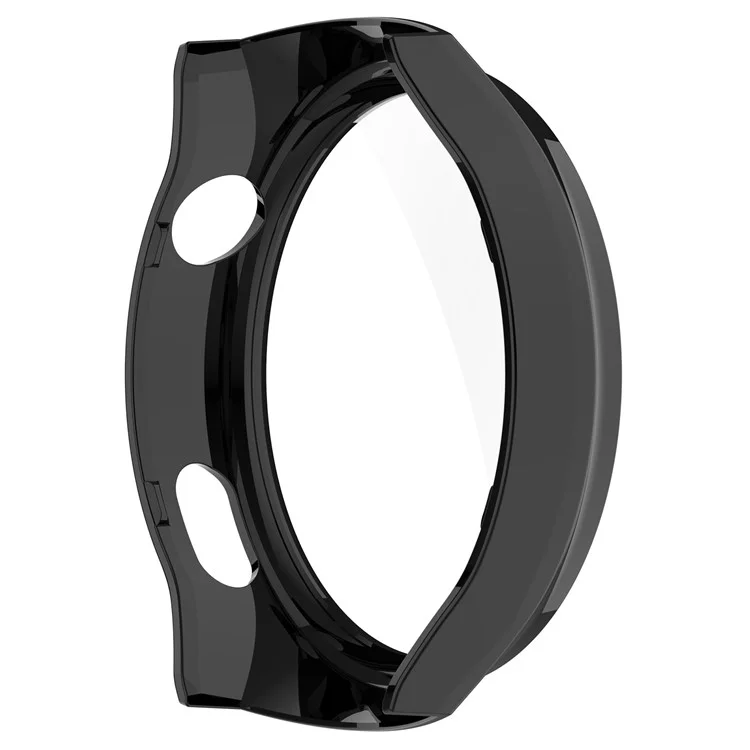 For Huawei Watch 4 Pro Hard PC Watch Case with Built-in Tempered Glass Screen Film - Black